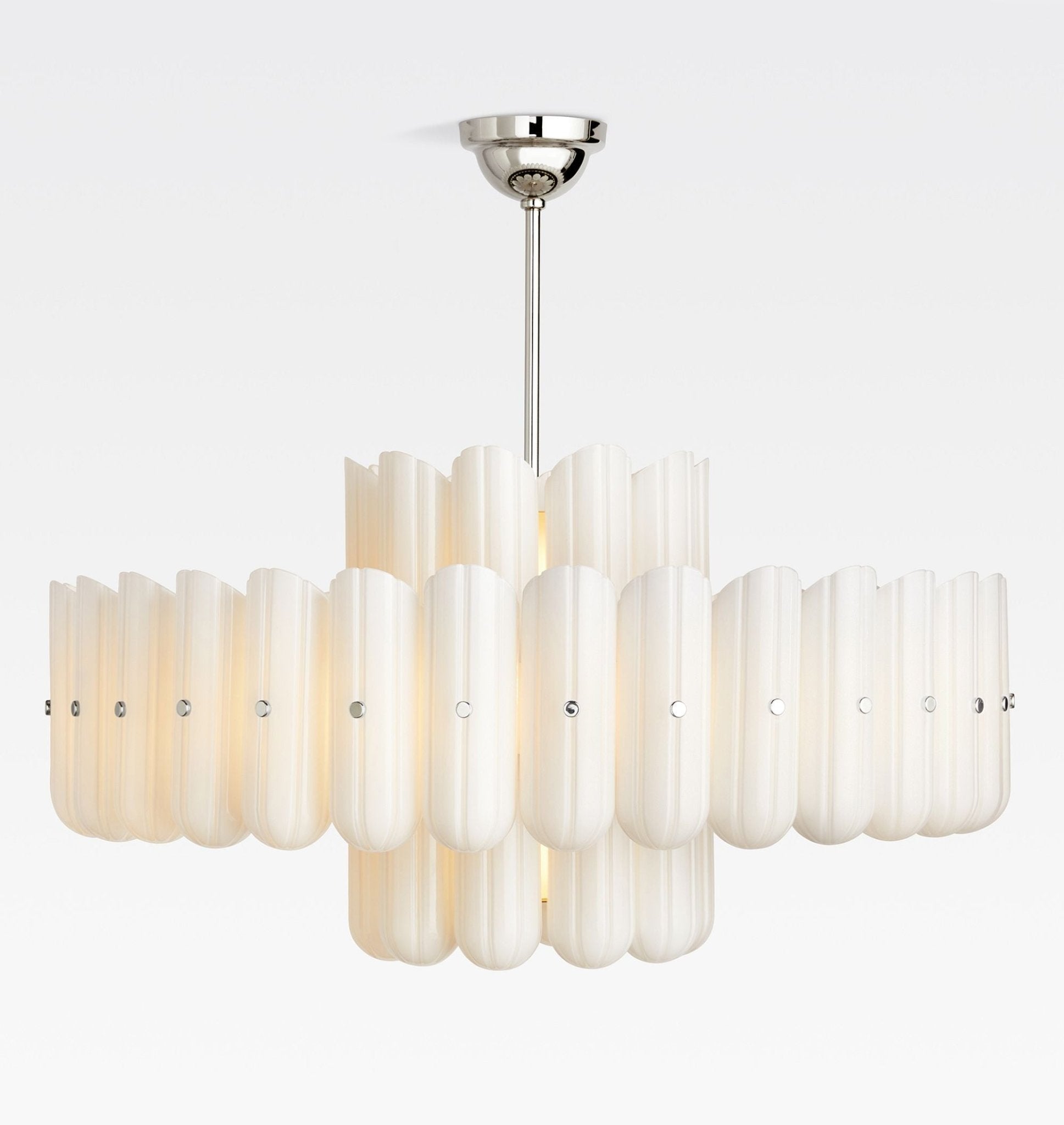 Lorna LED Double Tier Chandelier 25" 35" 46" - fovolighting