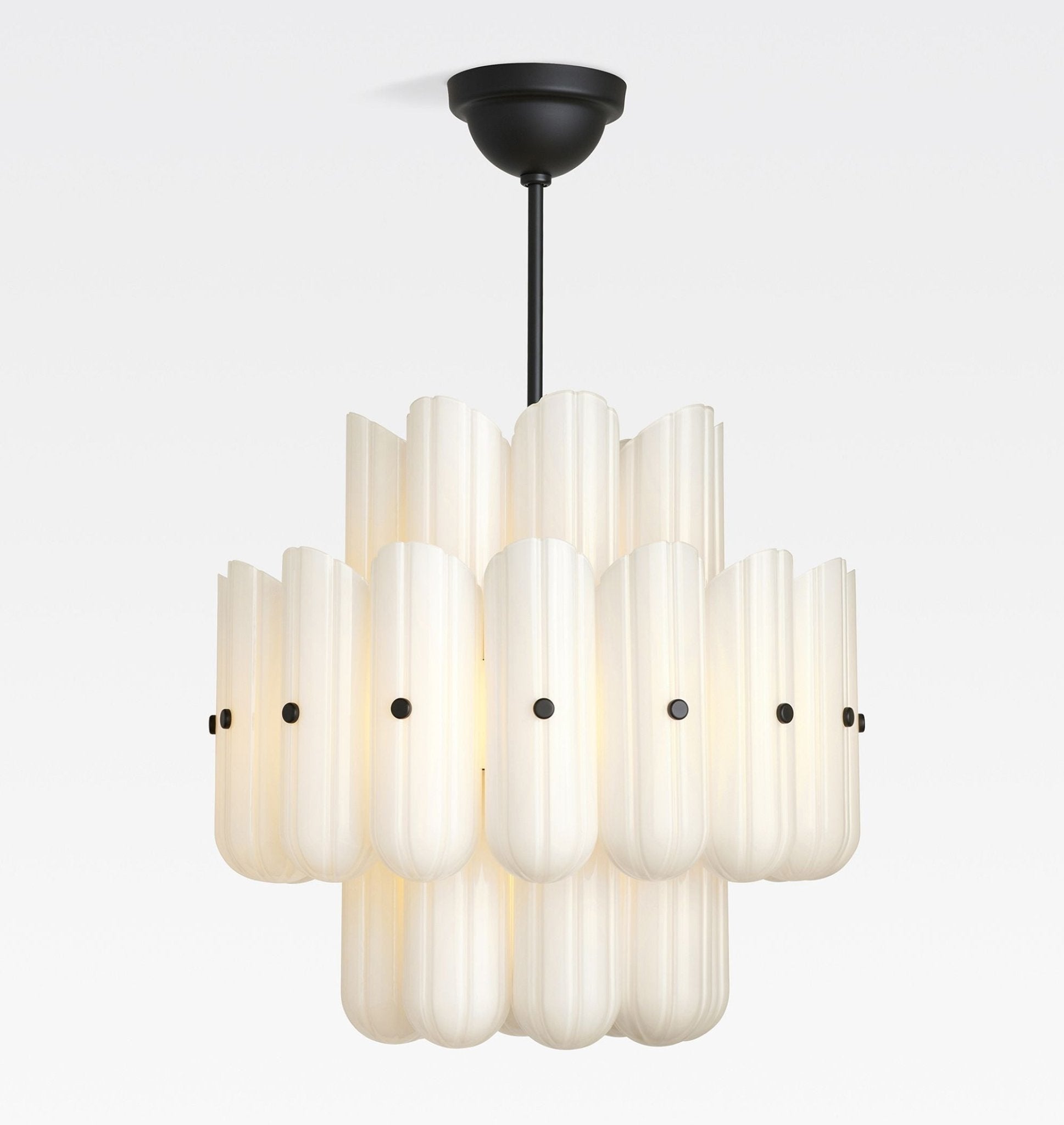 Lorna LED Double Tier Chandelier 25" 35" 46" - fovolighting