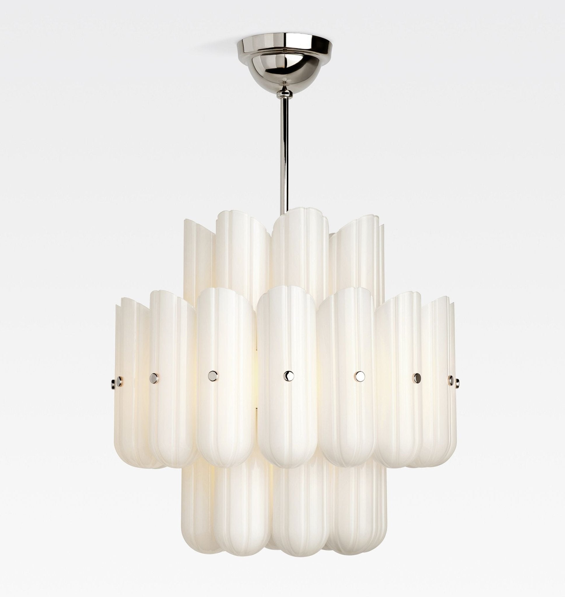 Lorna LED Double Tier Chandelier 25" 35" 46" - fovolighting