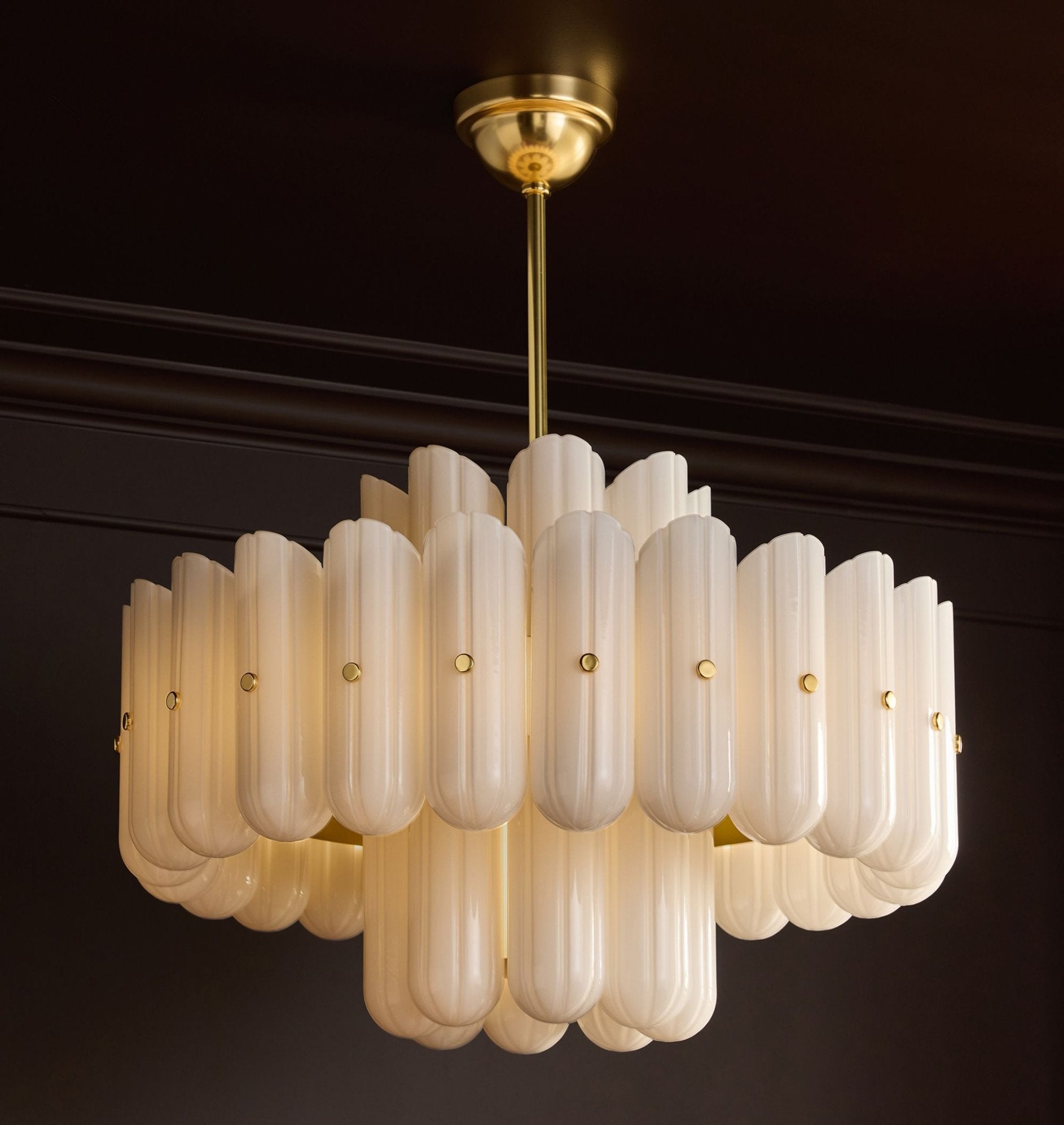 Lorna LED Double Tier Chandelier 25" 35" 46" - fovolighting
