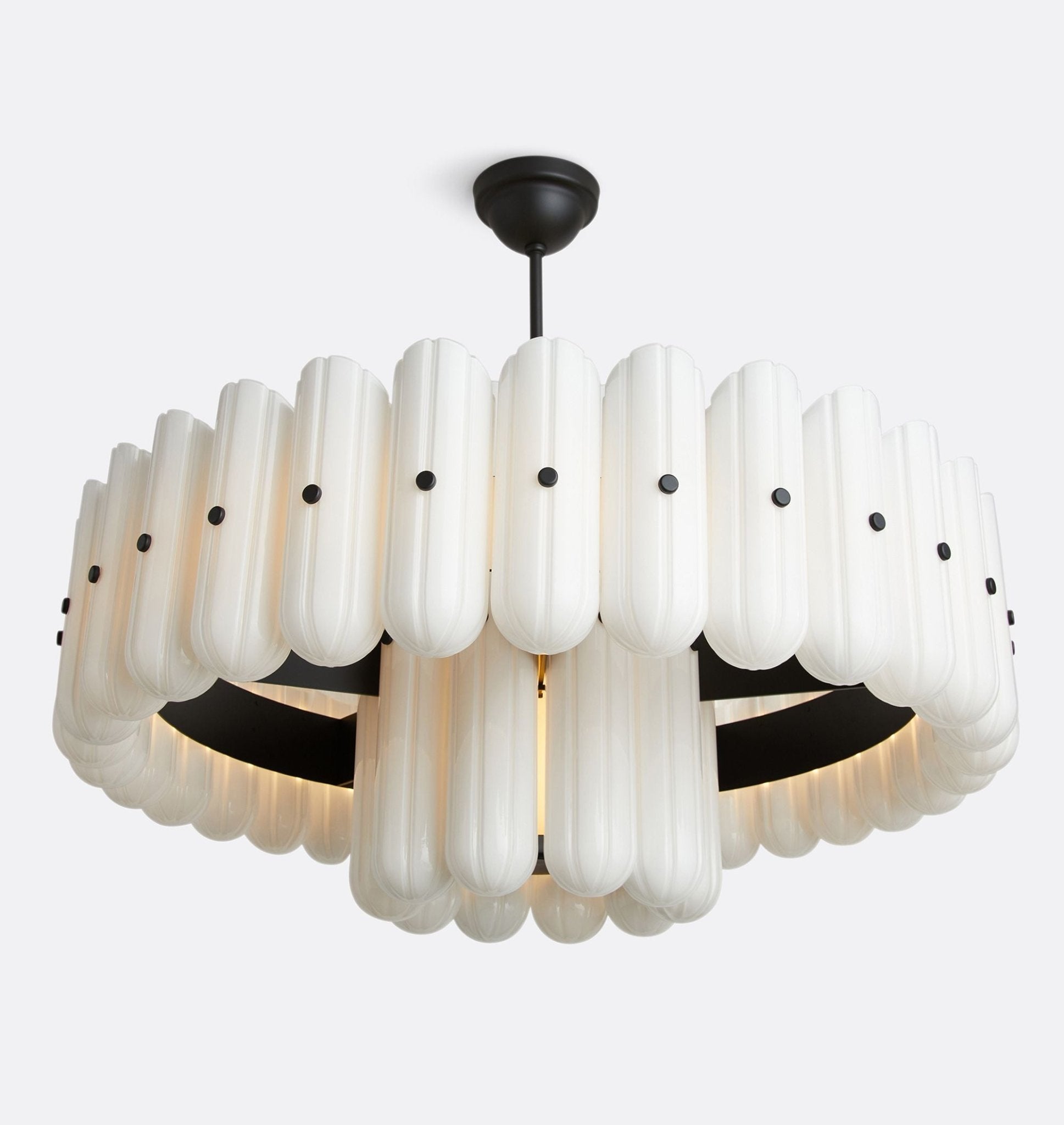 Lorna LED Double Tier Chandelier 25" 35" 46" - fovolighting