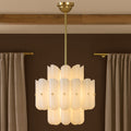 Lorna LED Double Tier Chandelier 25" 35" 46" - fovolighting