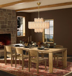 Lorna LED Double Tier Chandelier 25" 35" 46" - fovolighting
