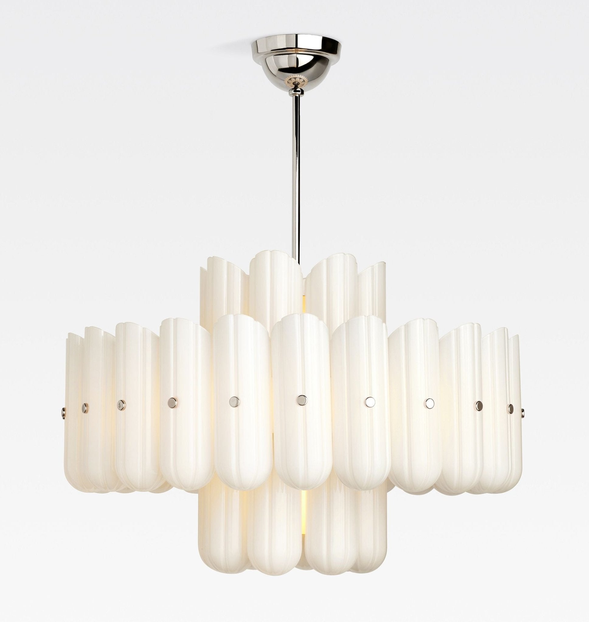 Lorna LED Double Tier Chandelier 25" 35" 46" - fovolighting