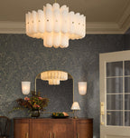 Lorna LED Double Tier Chandelier 25" 35" 46" - fovolighting
