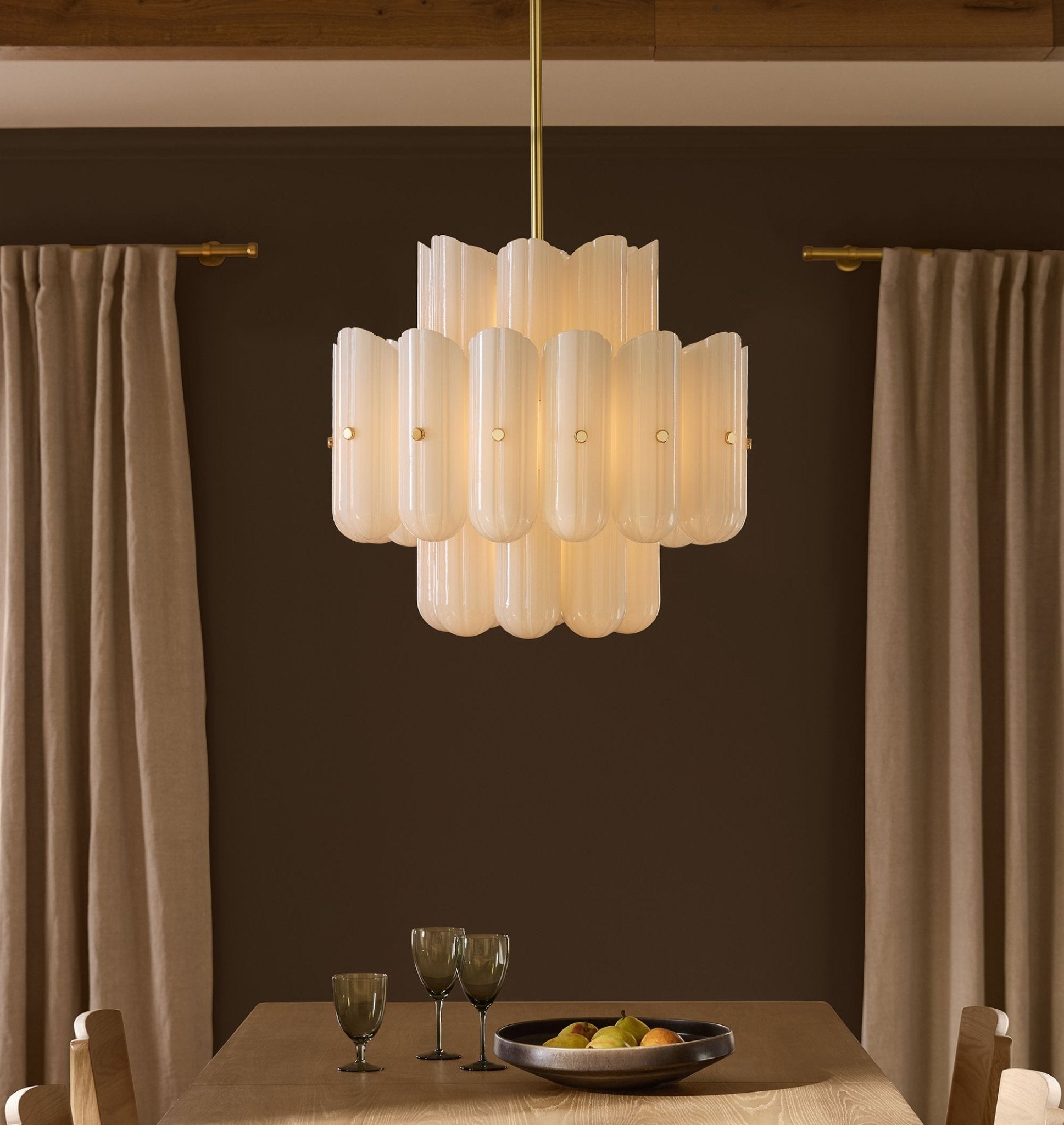 Lorna LED Double Tier Chandelier 25" 35" 46" - fovolighting