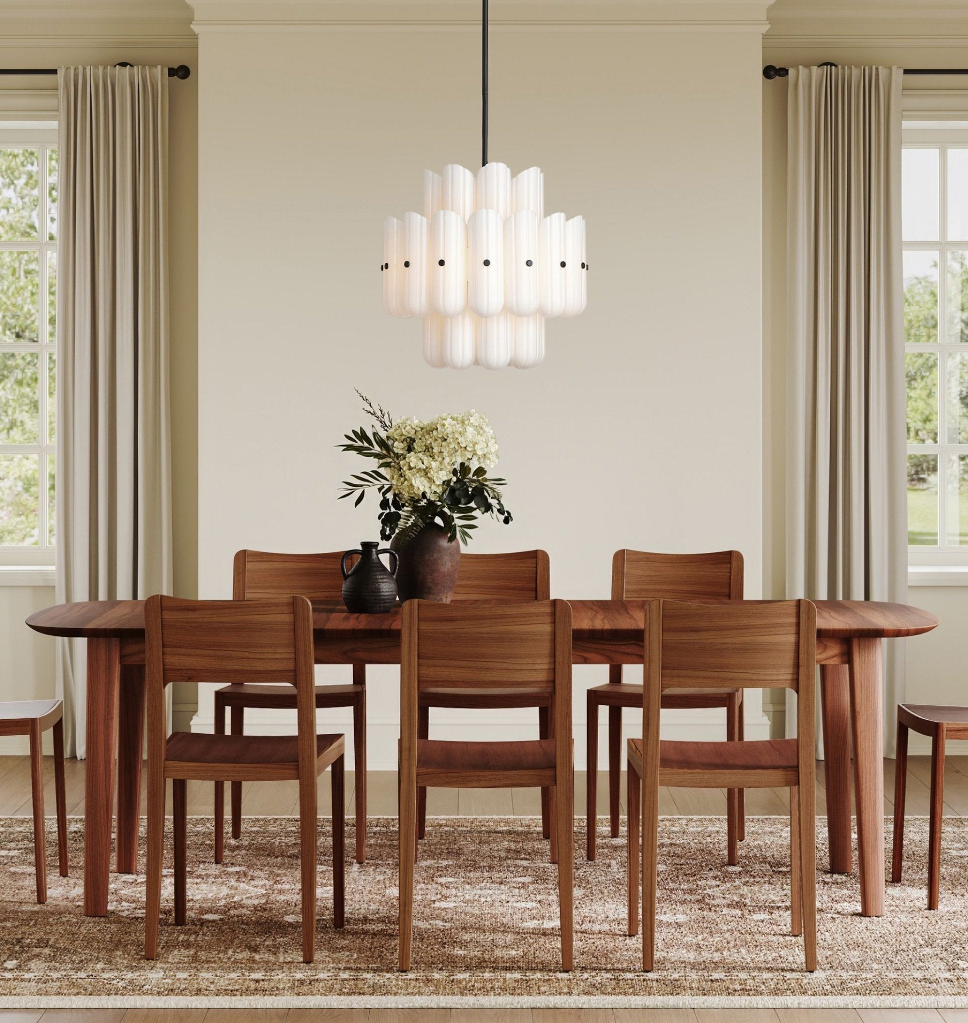 Lorna LED Double Tier Chandelier 25" 35" 46" - fovolighting