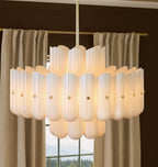 Lorna LED Double Tier Chandelier 25" 35" 46" - fovolighting