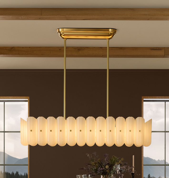 Lorna LED Linear Chandelier 55" - fovolighting