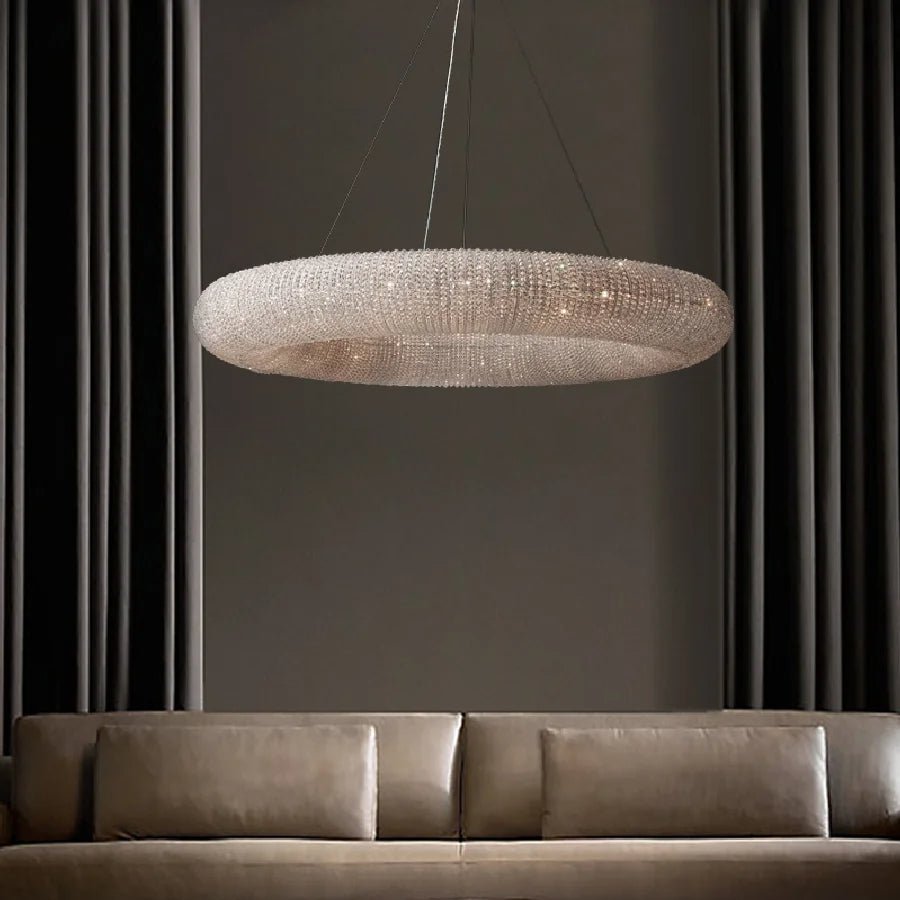 Lucente Modern Crystal Ring Chandelier - fovolighting
