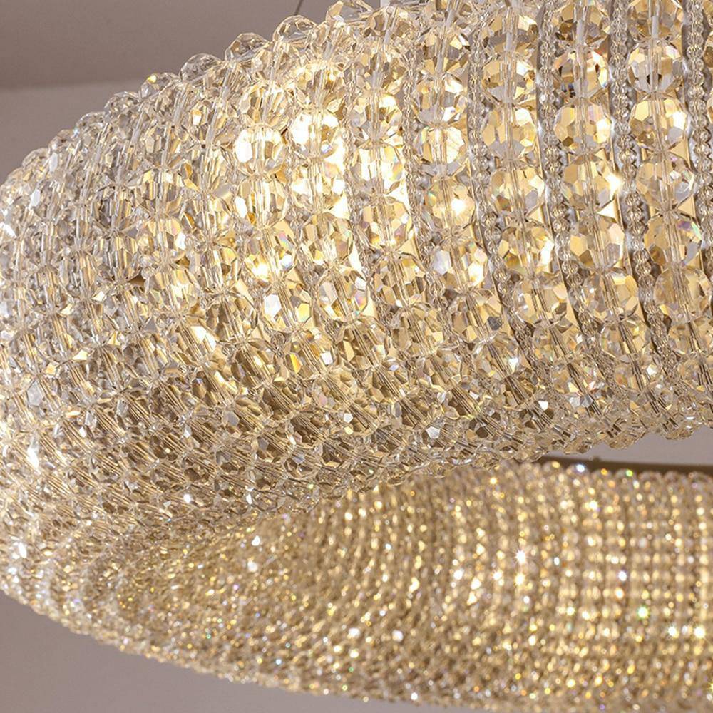 Lucente Modern Crystal Ring Chandelier - fovolighting
