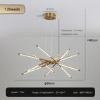 Lucera 12 - Light Modern LED Chandelier - fovolighting