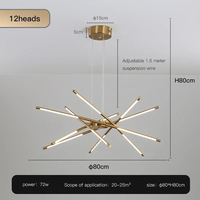 Lucera 12 - Light Modern LED Chandelier - fovolighting