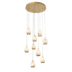 Lucidate Alabaster Round LED Chandelier - fovolighting