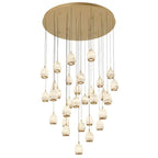 Lucidate Alabaster Round LED Chandelier - fovolighting