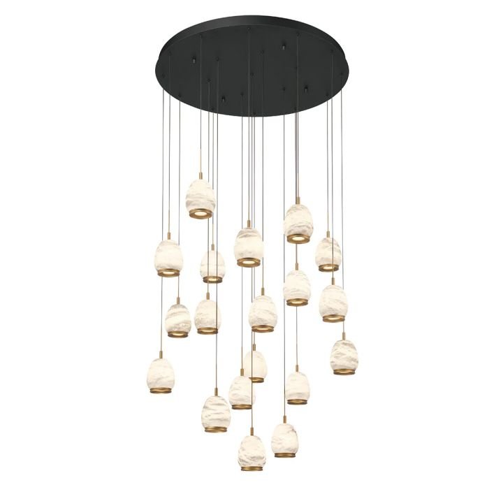 Lucidate Alabaster Round LED Chandelier - fovolighting