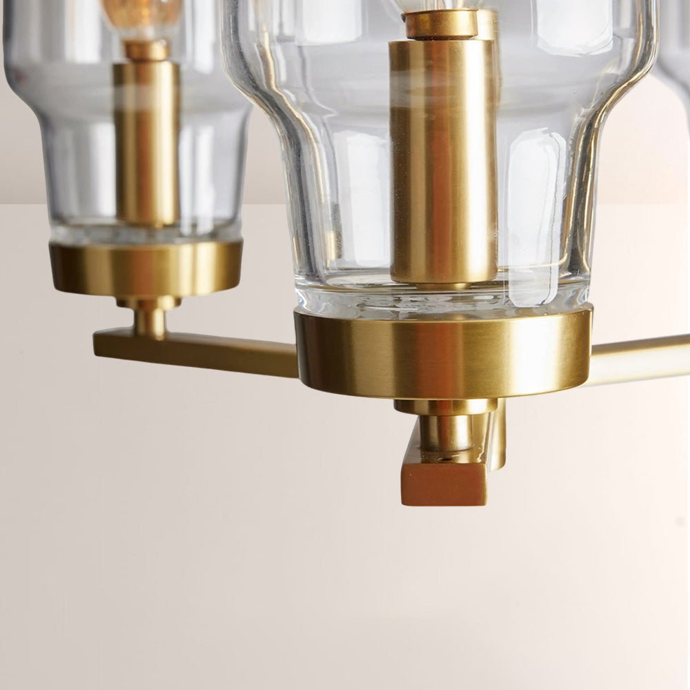 Lumi Clear Glass Semi Flush Mount - fovolighting