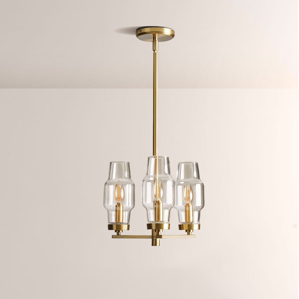 Lumi Clear Glass Semi Flush Mount - fovolighting