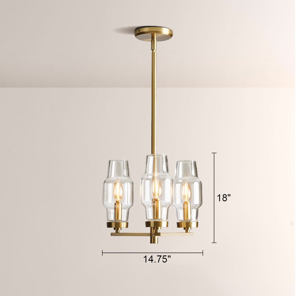 Lumi Clear Glass Semi Flush Mount - fovolighting