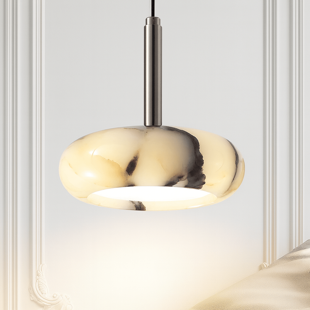 Luna Natural Marble Pendant - fovolighting