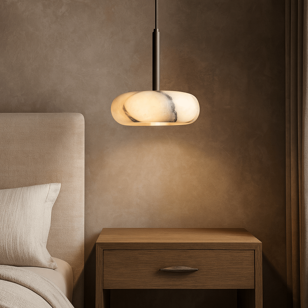 Luna Natural Marble Pendant - fovolighting