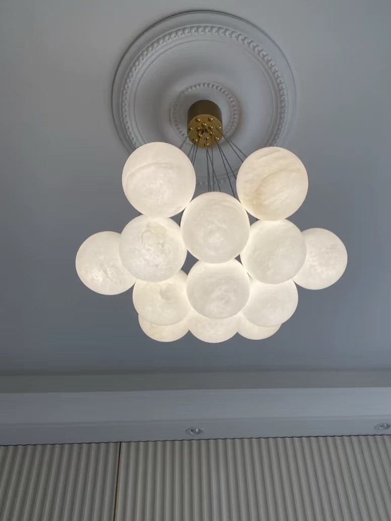 Lunar Alabaster Spherical Chandelier - fovolighting