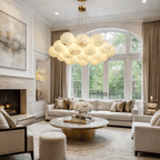 Lunar Alabaster Spherical Chandelier - fovolighting