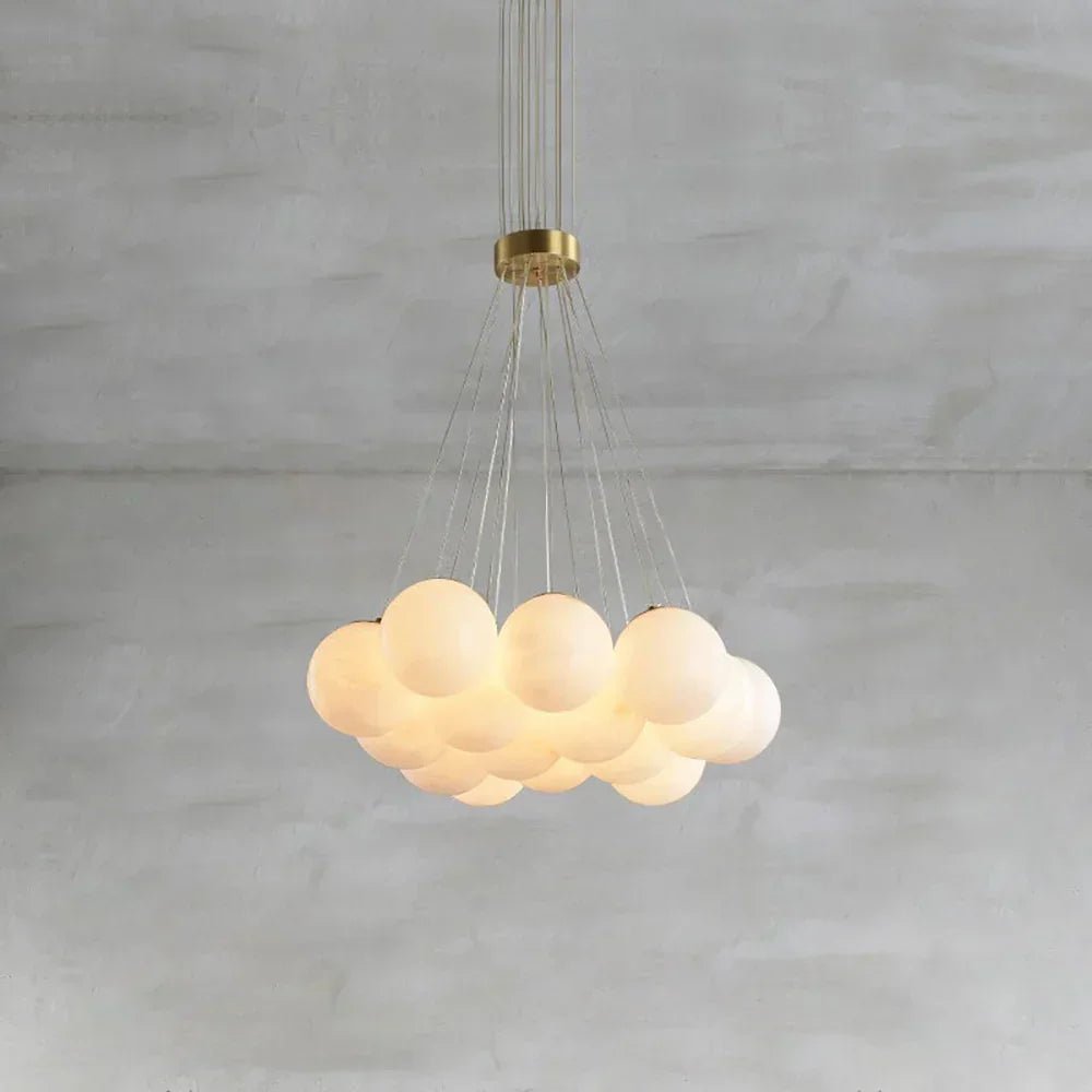 Lunar Alabaster Spherical Chandelier - fovolighting