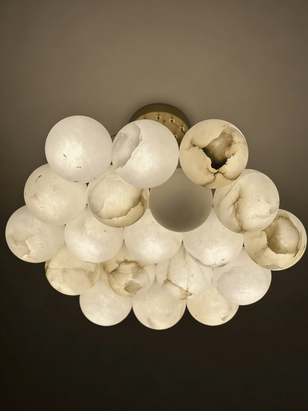 Lunar Alabaster Spherical Chandelier - fovolighting