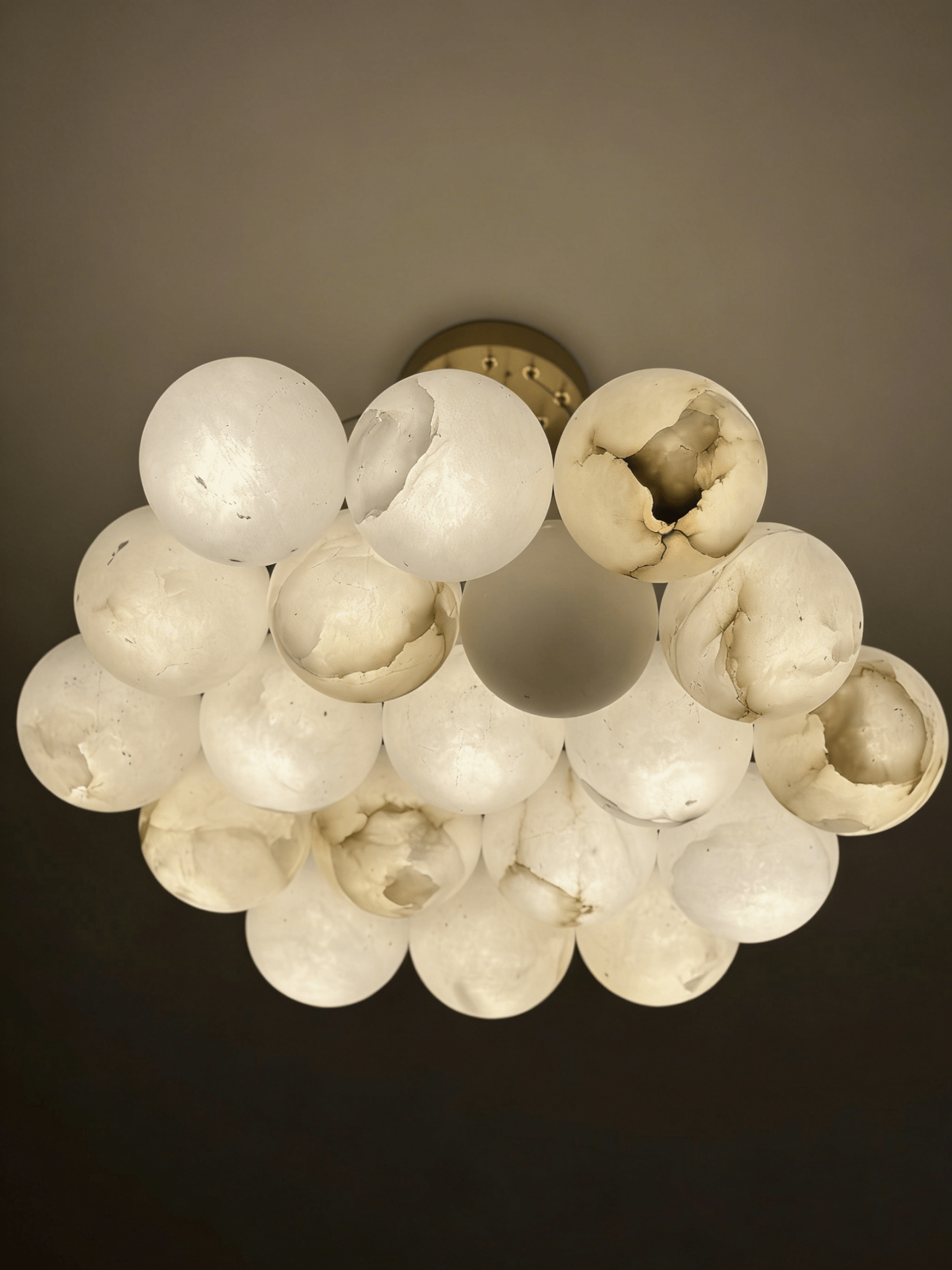 Lunar Alabaster Spherical Chandelier - fovolighting