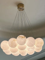 Lunar Alabaster Spherical Chandelier - fovolighting
