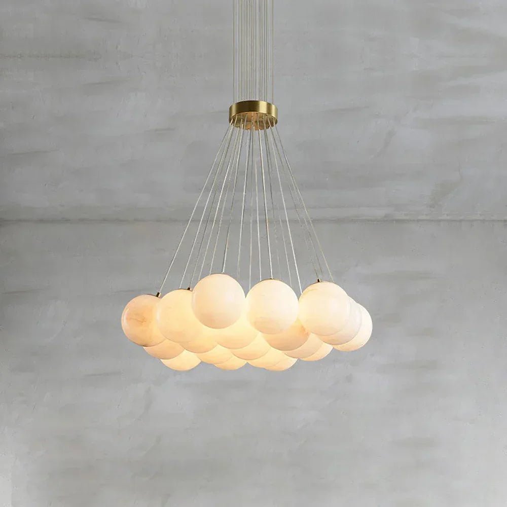 Lunar Alabaster Spherical Chandelier - fovolighting