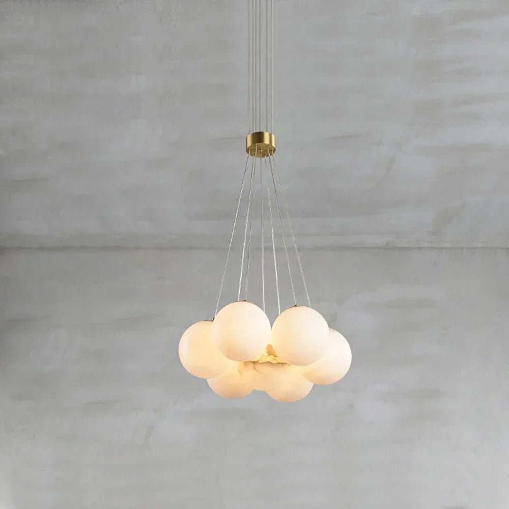 Lunar Alabaster Spherical Chandelier - fovolighting