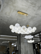 Lunar Alabaster Spherical Chandelier - fovolighting