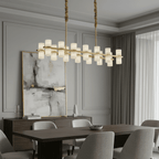 Lunara Linear Marble Chandelier - fovolighting