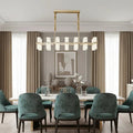 Lunara Linear Marble Chandelier - fovolighting