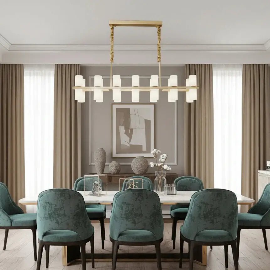 Lunara Linear Marble Chandelier - fovolighting