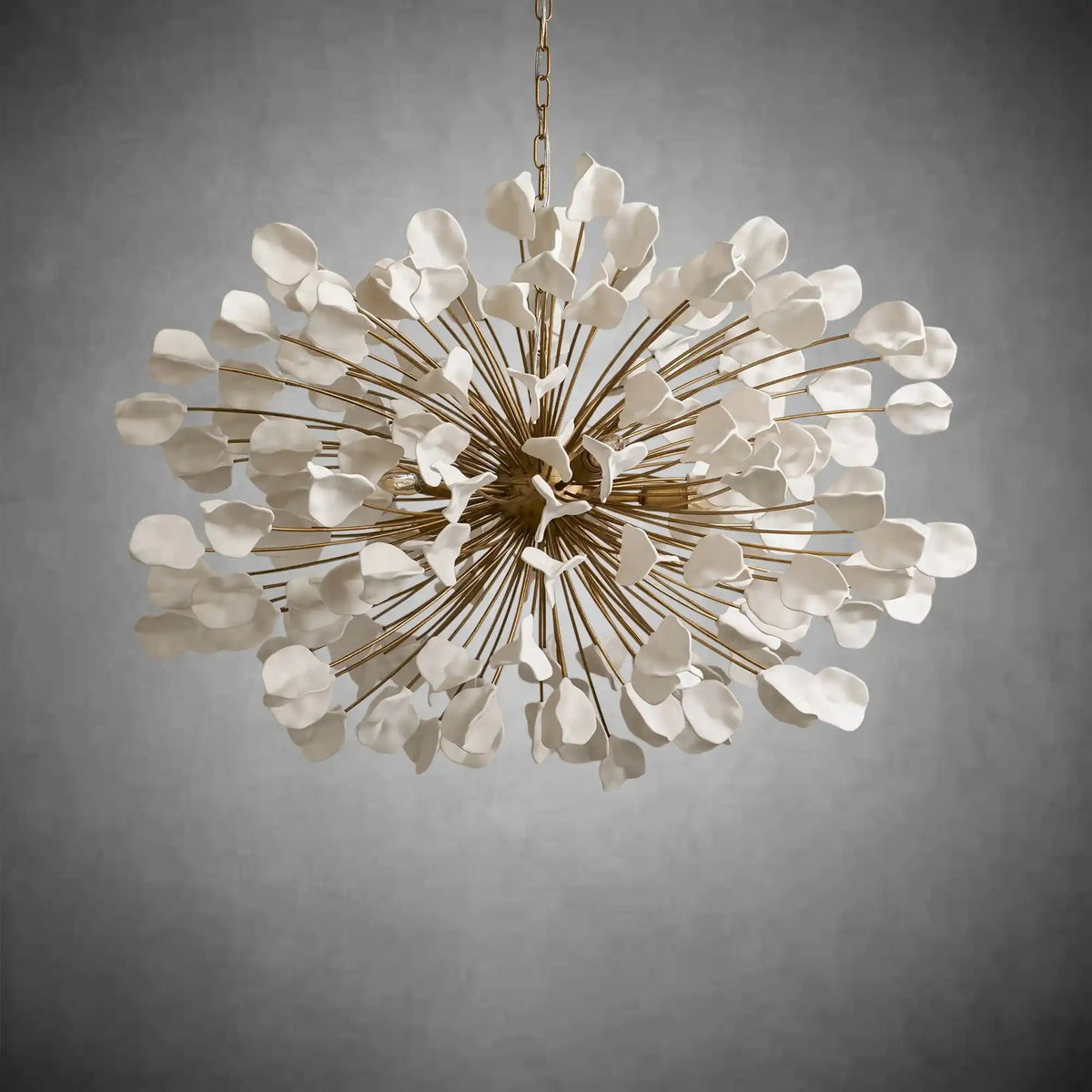 Lunaria Handcrafted Ceramic Petal Chandelier for Bedroom - fovolighting