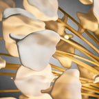 Lunaria Handcrafted Ceramic Petal Chandelier for Bedroom - fovolighting