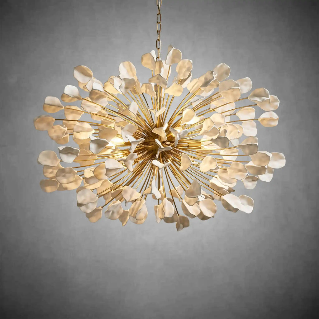 Lunaria Handcrafted Ceramic Petal Chandelier for Bedroom - fovolighting