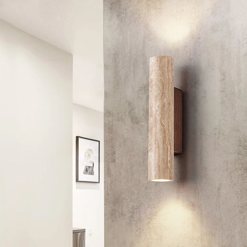 Lunaro Travertine Wall Sconce - fovolighting