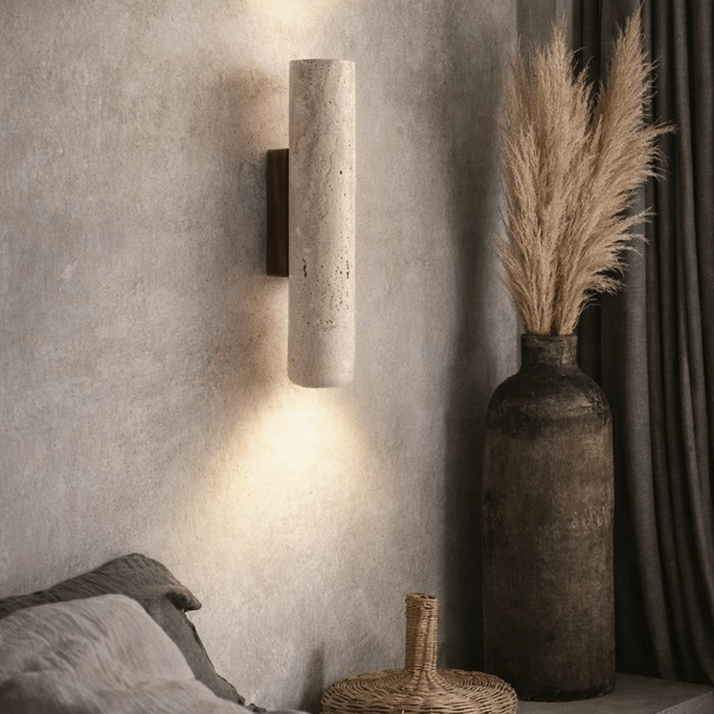 Lunaro Travertine Wall Sconce - fovolighting