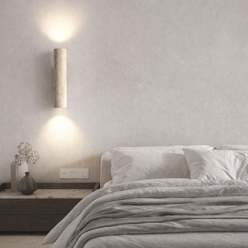 Lunaro Travertine Wall Sconce - fovolighting