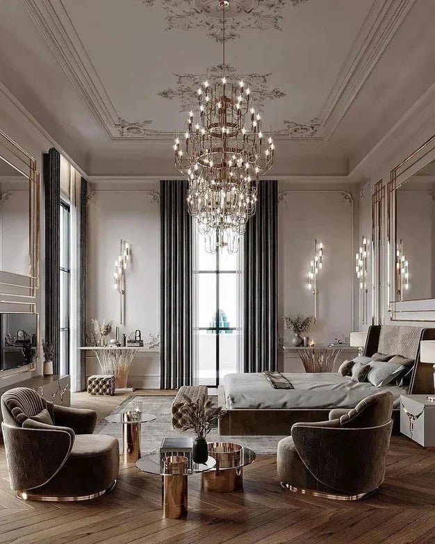 Luxury 5 - Tier Crystal Rods Luxury Gala Chandelier - fovolighting