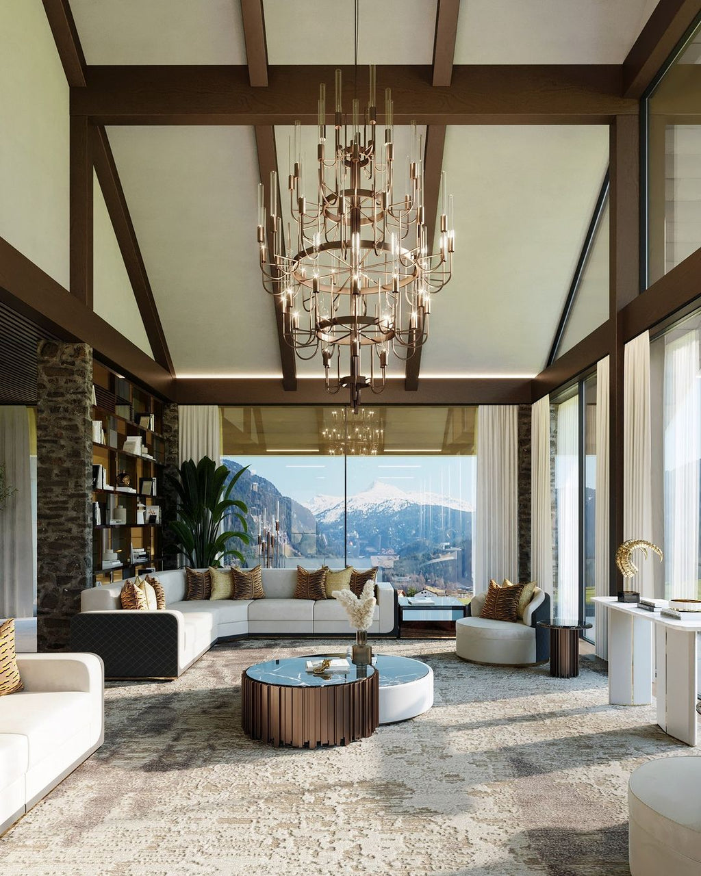 Luxury 5 - Tier Crystal Rods Luxury Gala Chandelier - fovolighting