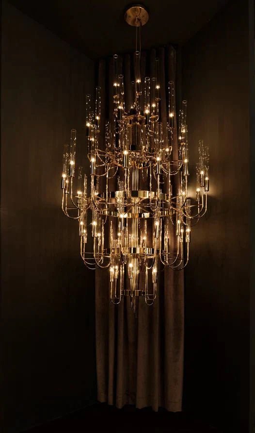 Luxury 5 - Tier Crystal Rods Luxury Gala Chandelier - fovolighting