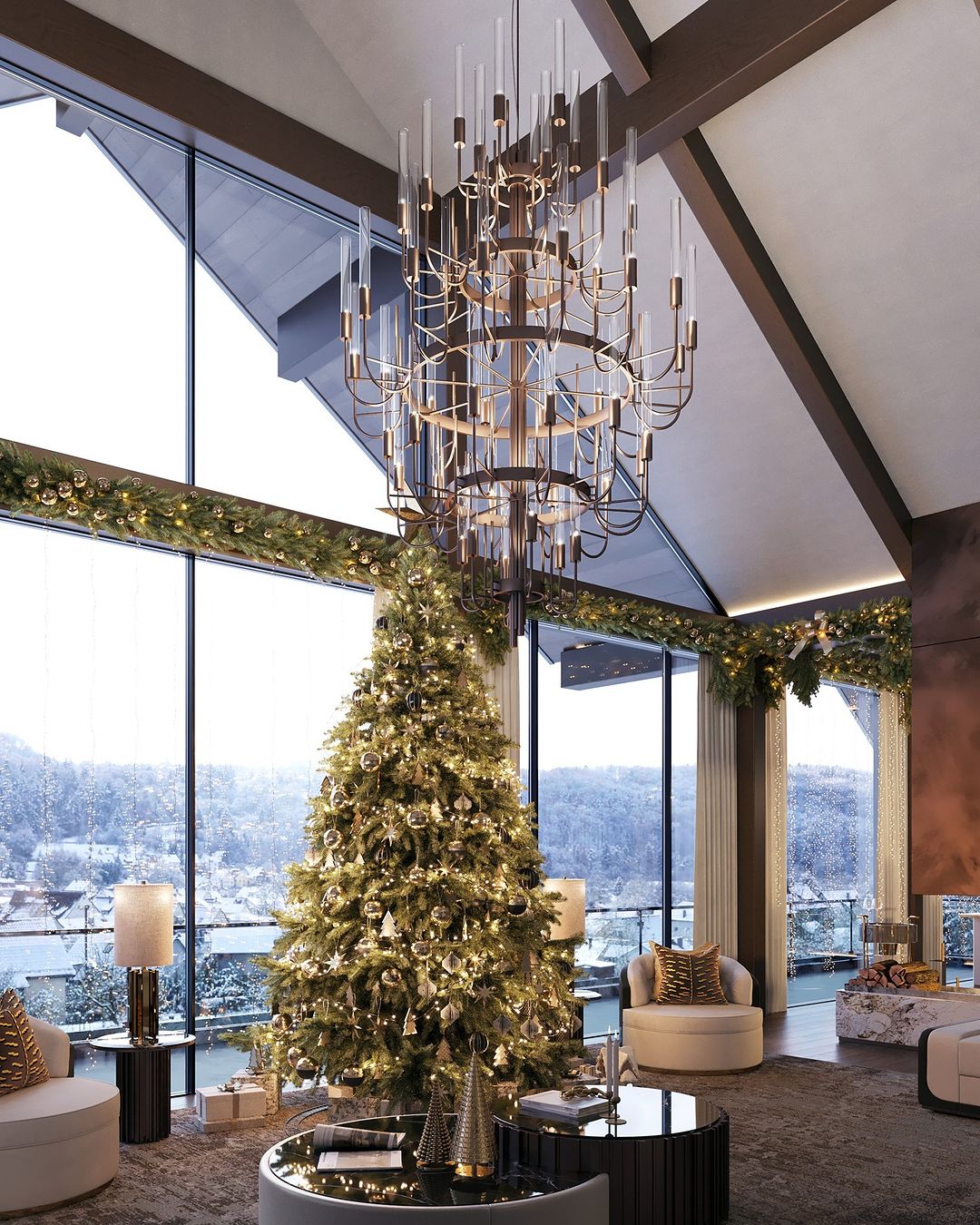 Luxury 5 - Tier Crystal Rods Luxury Gala Chandelier - fovolighting