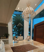 Luxury Classic Multi - layers Candle Crystal Dimmable Tiered Chandelier in Gold/Silver Finish - fovolighting