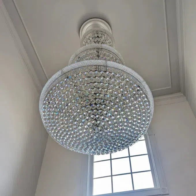 Luxury Crystal Chandelier for Grand Villa Hall and Duplex Staircase Lighting - fovolighting