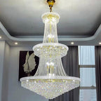 Luxury Crystal Chandelier for Grand Villa Hall and Duplex Staircase Lighting - fovolighting